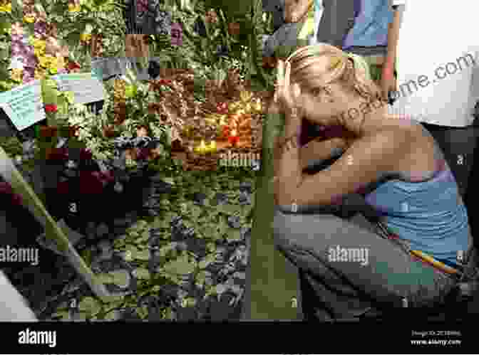 A Woman Weeps In Front Of A Makeshift Memorial At Ground Zero. New York City Talks Of 911 (Donna White Davis Photo Essay 2)