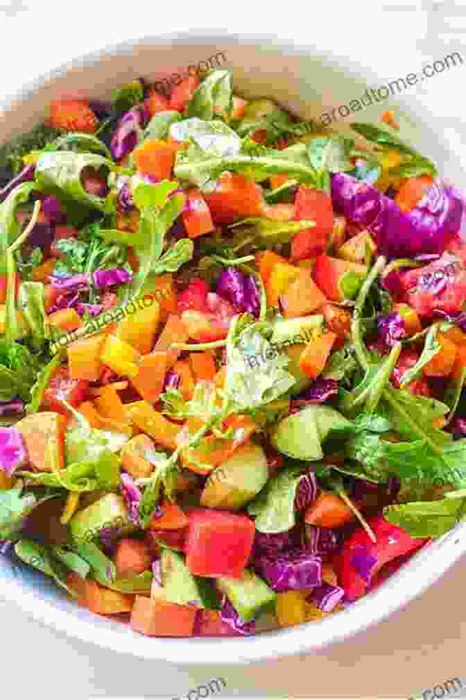 Mouthwatering Image Of A Vibrant Salad Brimming With Fresh Vegetables, Lean Protein, And A Tangy Dressing Easy Guide To Candida Diet Cookbook: 50+ Assorted Homemade Quick Recipes And Meal Plans For Alleviating And Preventing Candida Infections