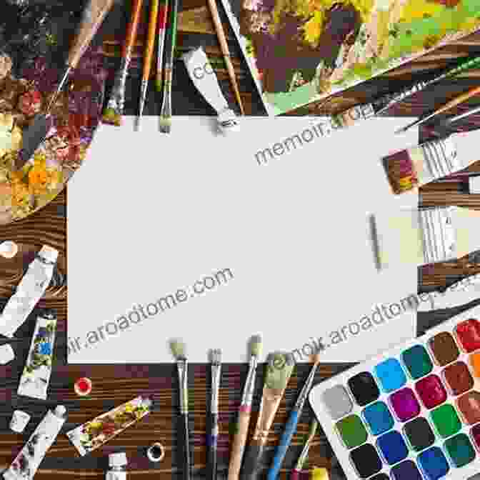 Painting Materials Arranged On A Table Art Therapy Research: A Practical Guide