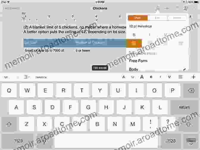 Text Editing Features In Pages For IPad Pages For IPad: Visual QuickStart Guide